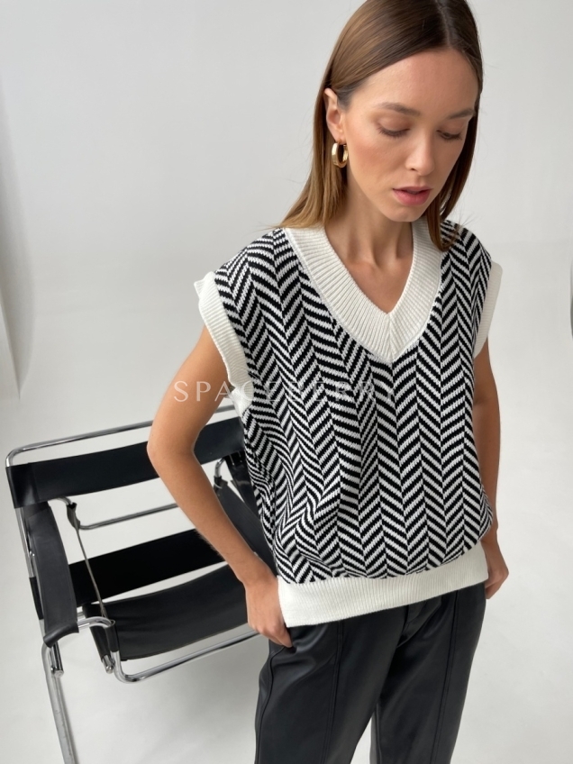 Женский домашний трикотажный жилет, вязаная офисная безрукавка, теплый джемпер оверсайз