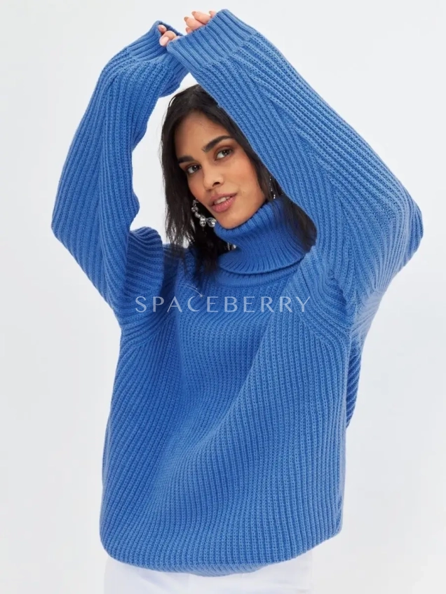 Женский вязаный свитер оверсайз, джемпер