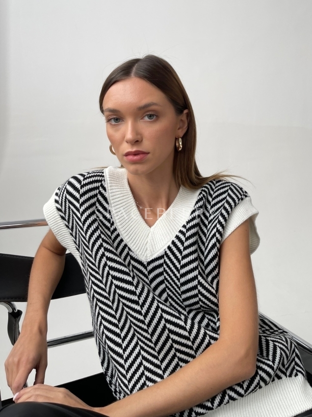 Женский домашний трикотажный жилет, вязаная офисная безрукавка, теплый джемпер оверсайз