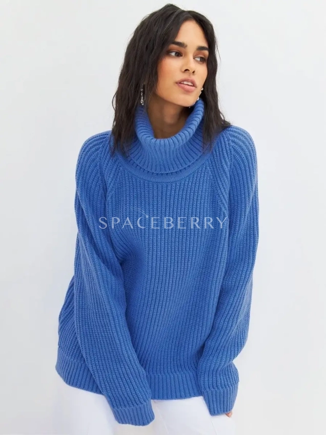 Женский вязаный свитер оверсайз, джемпер